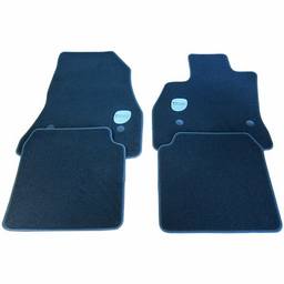 Floor Mat Set - Front and Rear (Black with Black Stiching - Carpet)